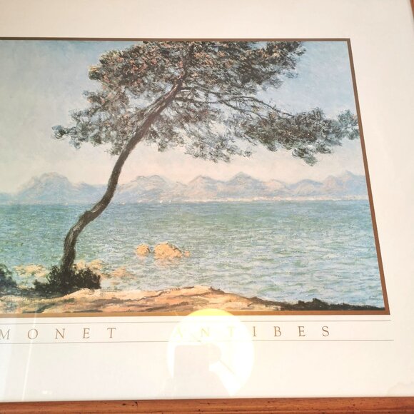 Monet's Leaning Pine Tree Print (Antibes) - Large Framed Reproduction Wall Art - Picture 6 of 10